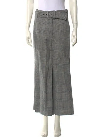 Pre-owned Veronica Beard Linen Wide Leg Pants W/ Tags In Gray