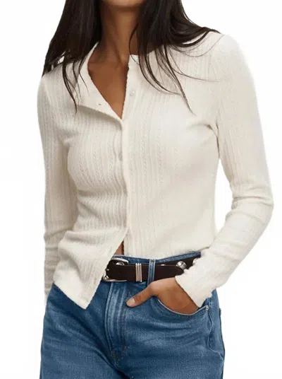 Veronica Beard Lira Cardigan In Ecru In White