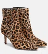 Veronica Beard Lisa 70 Leopard-print Calf Hair Ankle Boots In Brown