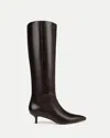 Veronica Beard Lisa Kitten-heel Boot In Burgundy