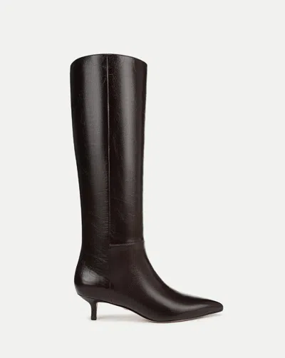 Veronica Beard Lisa Kitten-heel Boot In Burgundy