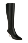 Veronica Beard Lisa Knee High Boot In Black Leather/black Zipper