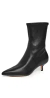 Veronica Beard Lisa 45 Stretch Kitten Heel Bootie In Black
