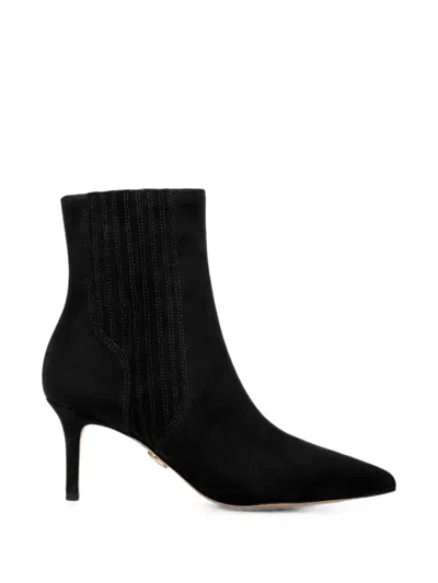 Veronica Beard Lisa 70mm Calf Hair Short Boots In Black
