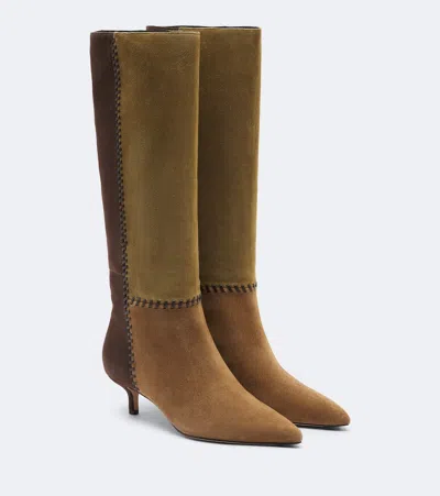 Veronica Beard Lisa Suede Knee-high Boots In Multicoloured