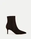Veronica Beard Lisa Suede Mid-heel Bootie In Espresso