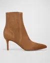 Veronica Beard Lisa Suede Stiletto Chelsea Booties In Hazelwood