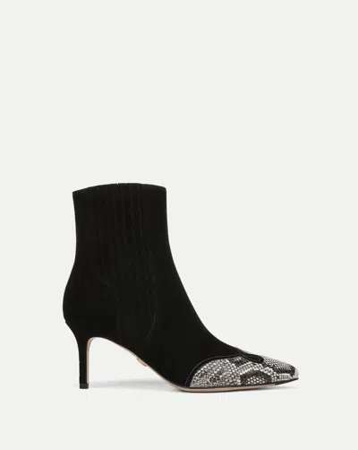 Veronica Beard Lisa Western Mid-heel Ankle-boot In Black