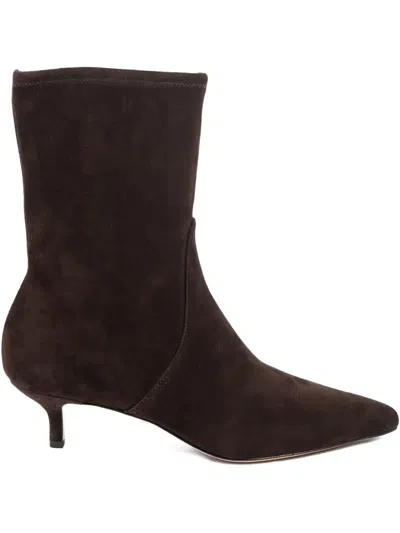 Veronica Beard Lisa Zip Point-toe Boots In Black