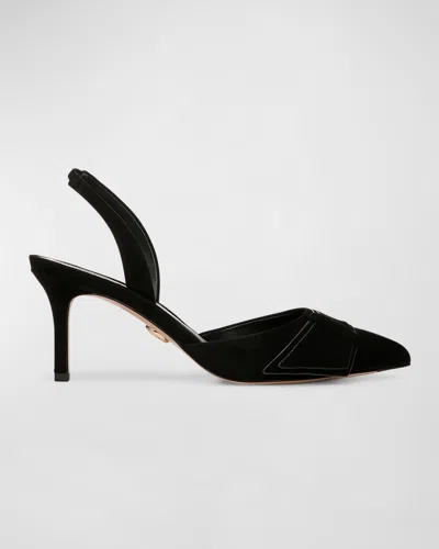 Veronica Beard Women's Lisbeth Pointed Toe Mid Heel Slingback Pumps In Black
