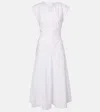 Veronica Beard Lisette Stretch Cotton Midi Dress In White