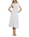 Veronica Beard Lisette Stretch Cotton Midi Dress In White