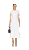 Veronica Beard Lisette Stretch Cotton Midi Dress In Multi
