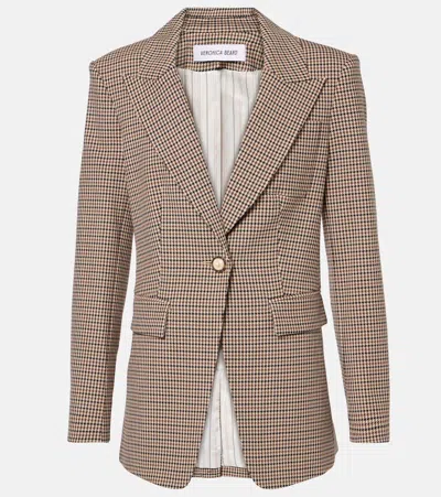 Veronica Beard Livvy Houndstooth Blazer In Brown