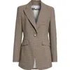 Veronica Beard Livvy Single-button Houndstooth Dickey Jacket
