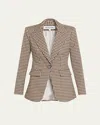 Veronica Beard Livvy Houndstooth Dickey Jacket In Multi