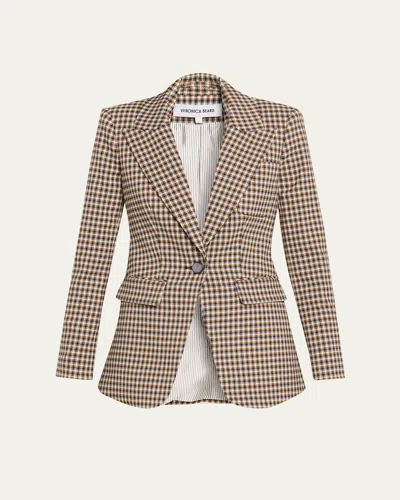 Veronica Beard Livvy Houndstooth Dickey Jacket In Multi