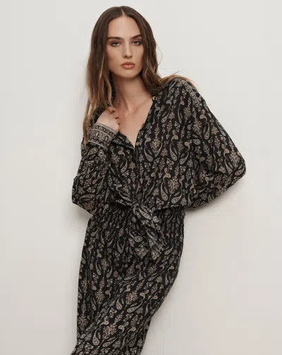 Veronica Beard Lloyd Paisley Button-down Shirt In Multi