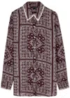 Veronica Beard Lloyd Printed Cotton-blend Shirt In Multi