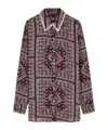 Veronica Beard Lloyd Printed Cotton-blend Shirt In Multi