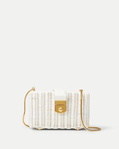 Veronica Beard Lock Box Clutch In White