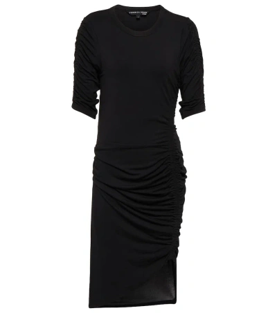 Veronica Beard Lockwood Ruched Jersey Dress In Black