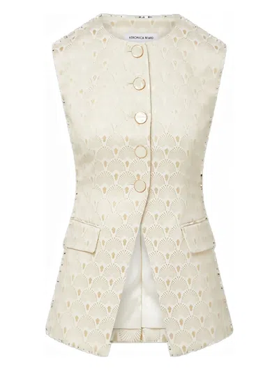 VERONICA BEARD LOIS BUTTON-FASTENING WAISTCOAT
