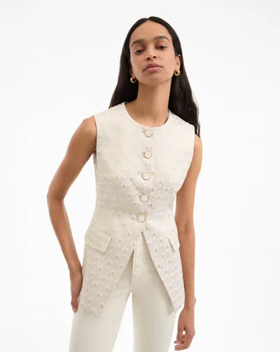 Veronica Beard Lois Gold-print Vest