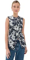 Veronica Beard Lois Vest Navy/dove