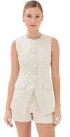 Veronica Beard Lois Vest Off White