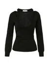 Veronica Beard Lolasee Merino Wool Pullover In Black