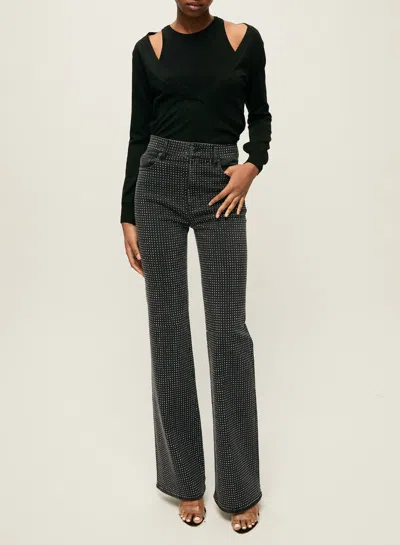 Veronica Beard Lolasee Long Sleeve Pullover Top In Black