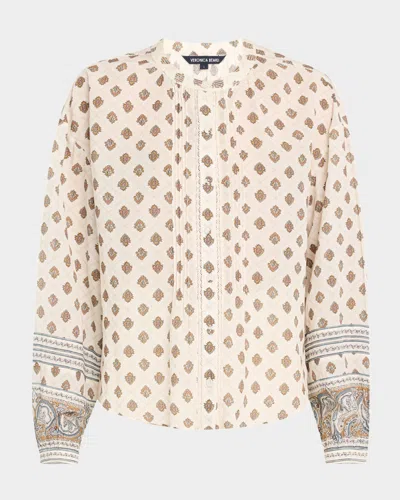 VERONICA BEARD LOLLIE BUTTON-FRONT BLOUSE
