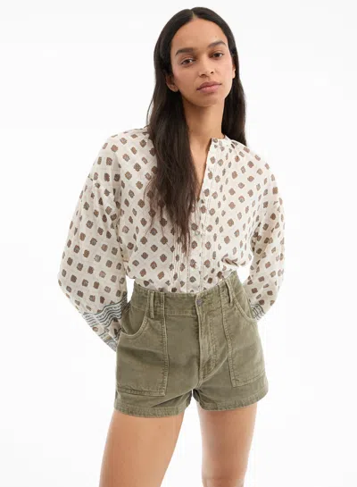 Veronica Beard Lollie Paisley Button-down Blouse In Multi