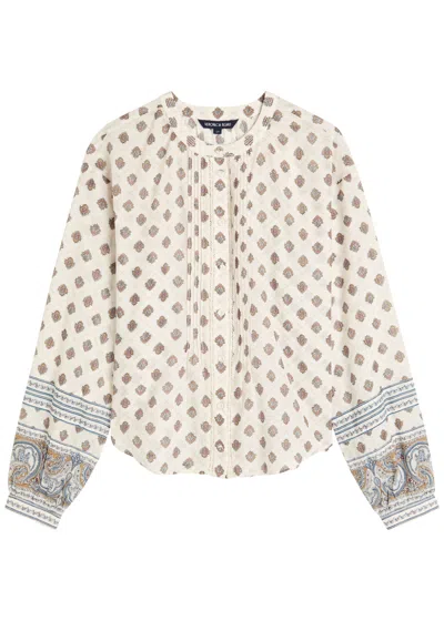 Veronica Beard Lollie Printed Cotton-blend Blouse
