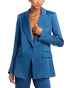 Veronica Beard Long And Lean Dickey Jacket In Blue Stone