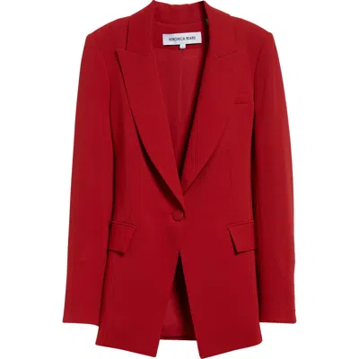 Veronica Beard Long And Lean Dickey Jacket In Crimson