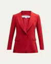 Veronica Beard Long And Lean Dickey Jacket In Crimson