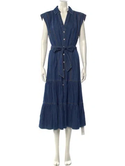 Pre-owned Veronica Beard Long Dress In Blue