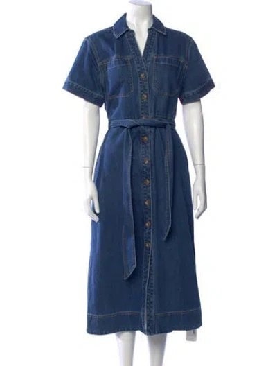 Pre-owned Veronica Beard Long Dress In Blue