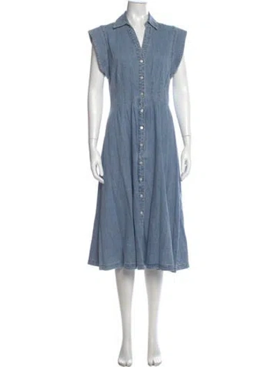 Pre-owned Veronica Beard Long Dress In Blue