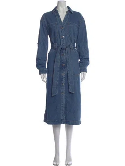 Pre-owned Veronica Beard Long Dress In Blue