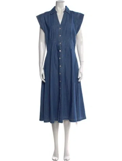 Pre-owned Veronica Beard Long Dress In Blue