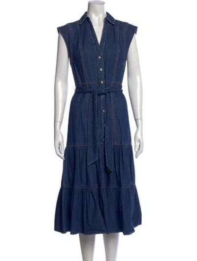Pre-owned Veronica Beard Long Dress In Blue