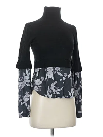 Pre-owned Veronica Beard Long Sleeve Blouse In Black