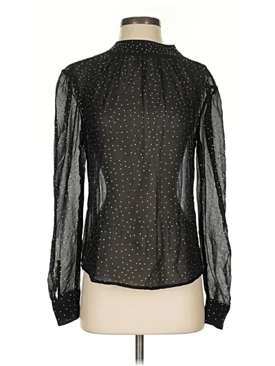Pre-owned Veronica Beard Long Sleeve Blouse In Black