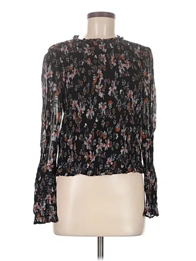 Pre-owned Veronica Beard Long Sleeve Blouse In Black