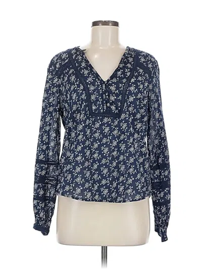 Pre-owned Veronica Beard Long Sleeve Blouse In Blue