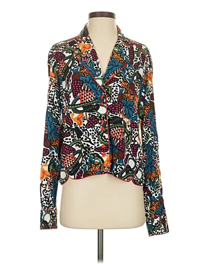 Pre-owned Veronica Beard Long Sleeve Blouse In Blue