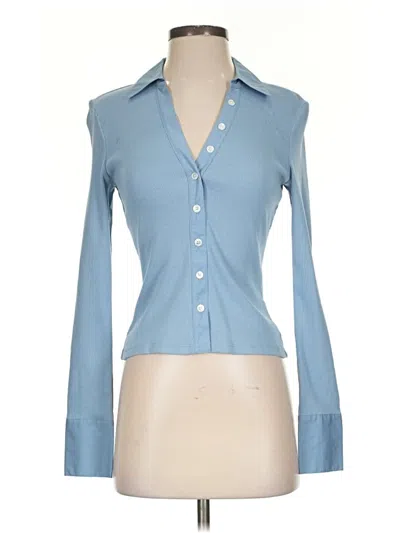 Pre-owned Veronica Beard Long Sleeve Blouse In Blue